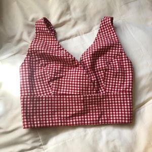 Red Checkered Brandy Melville Top